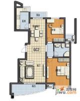 春龙金色海岸2室2厅1卫86.6㎡户型图