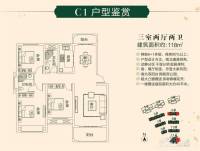 北湖春天3室2厅2卫118㎡户型图